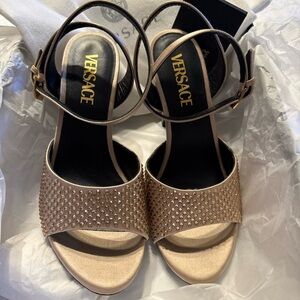 Versace Gold Heels Elegant Design